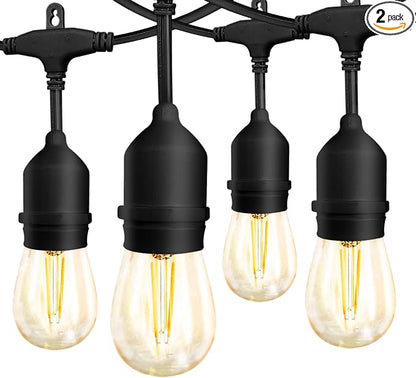 Banord Outdoor String Lights Commercial Grade 96ft Waterproof by Banord