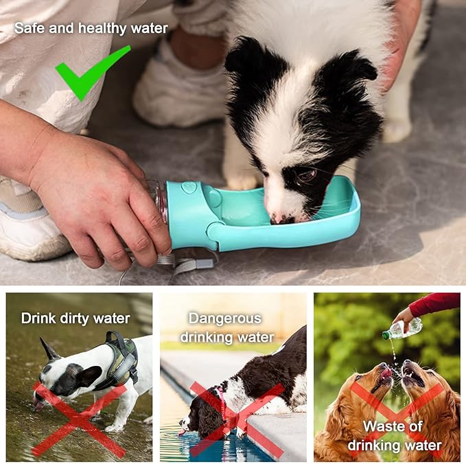 Portable Dog Water Bottle, Foldable Dog Water Bottle Leak Proof Dispenser - Image 6