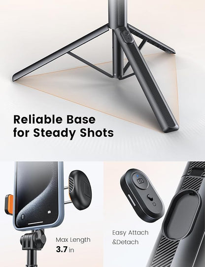 ANXRE 71" Phone Tripod, NT79 Extendable Selfie Stick - Image 3