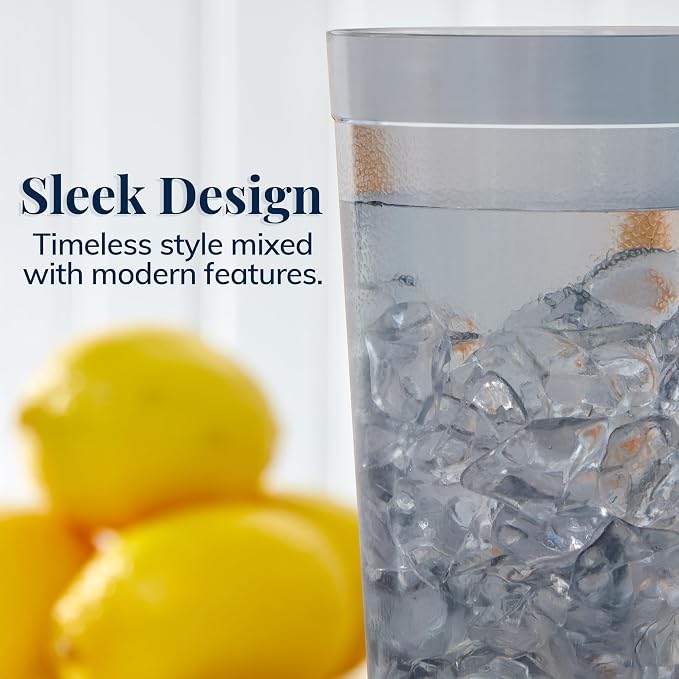 US Acrylic Cafe Plastic Reusable Tumblers 20-ounce Water Cups in Grey | Value - Image 6