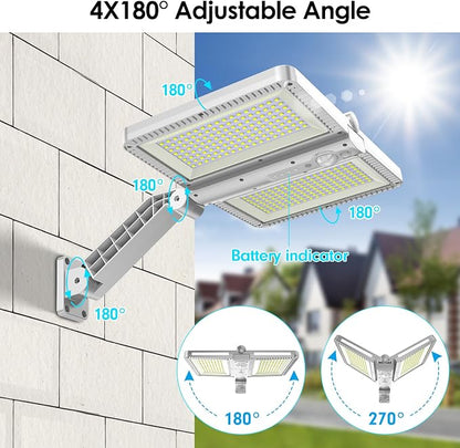 ropelux Solar Outdoor Lights, 6000LM Motion Sensor Outdoor Lights Double Big - Image 7