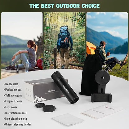 10x32 HD Monocular Telescope for Adults High Powered, Metal Cover Waterproof - Image 8