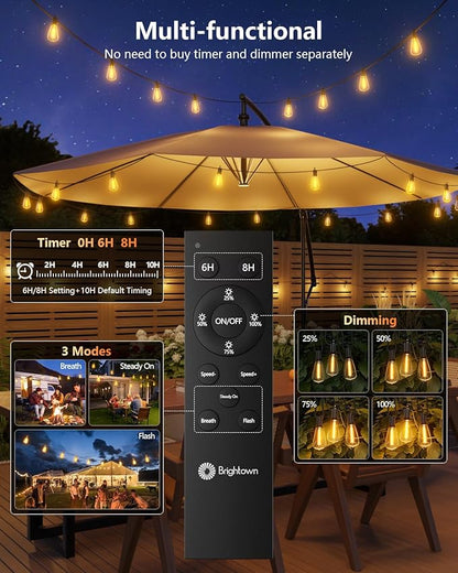 Brightown 76FT Solar String Lights Outdoor Waterproof - Image 5
