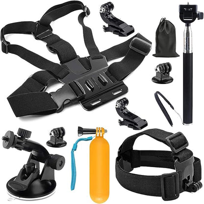 SHOOT 10-in-1 Accessory Kit for GoPro Accessories, Action Camera Accessories by SHOOT