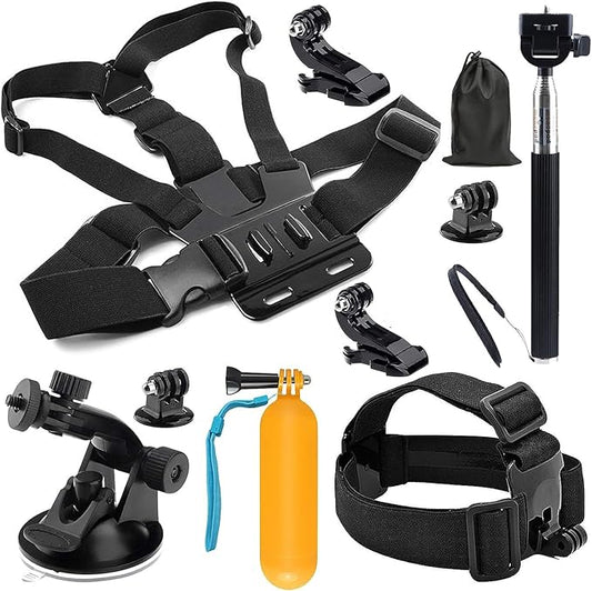 SHOOT 10-in-1 Accessory Kit for GoPro Accessories, Action Camera Accessories by SHOOT