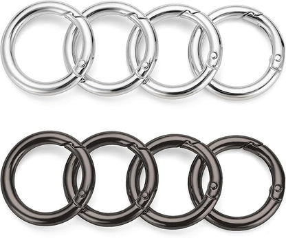 Gkeygo Key Ring Clip, 4/5 Inch Keychain Rings, 8 Pack Round Carabiner Clip - Image 9