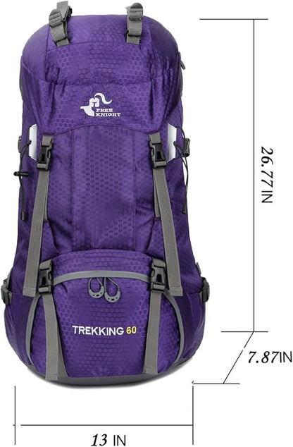 Bseash 60L Waterproof Hiking Camping Backpack - Image 2