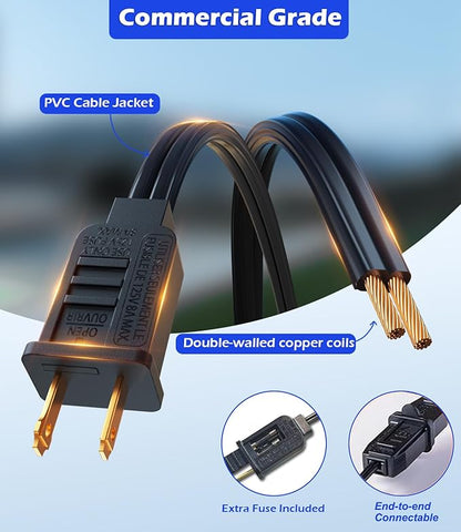 luckystyle 120FT LED Outdoor String Lights - Image 6