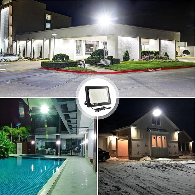 4Pack LED Flood Light Outdoor, 50W LED Work Light 5500lmwith 6FT US Plug - Image 8