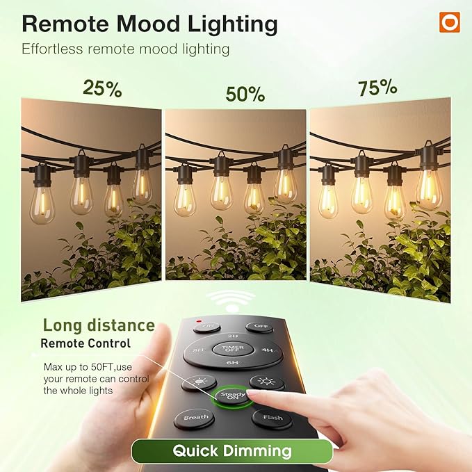 addlon 150FT LED Outdoor String Lights - Image 5