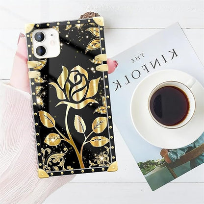 Compatible with iPhone 11 Case, Shine Gold Rose Luxury Golden Decoration - Image 7