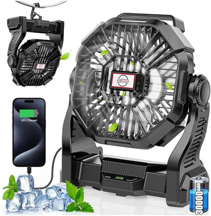 30000mAh Rechargeable Camping Fan by Unknown