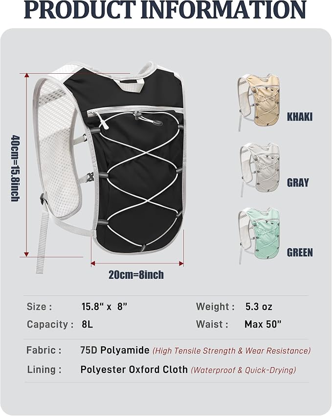 Small Lightweight Hiking Backpack, 3D Breathable Mesh Backpack - Image 8