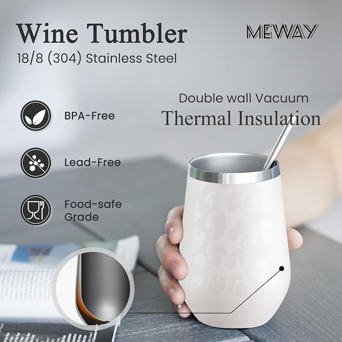 MEWAY 12oz Insulated Wine Tumbler - Image 2