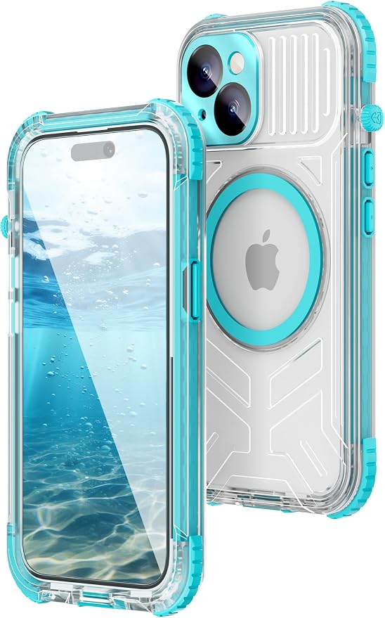WIFORT for iPhone 15 Waterproof Case, 360 Full Body Sealed Protection Cover by WIFORT