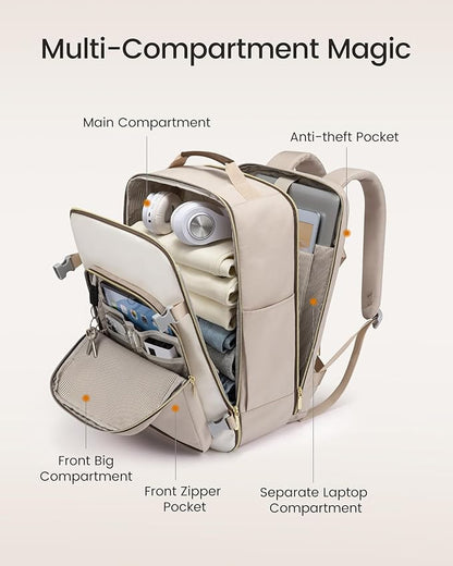 LOVEVOOK 50L Travel Backpack for Women & Men, Airline Approved Carry On Luggage - Image 3