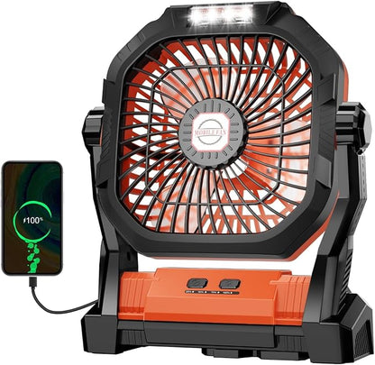 Camping Fan Rechargeable, 20000mAh Battery Powered Portable Fan by Unknown