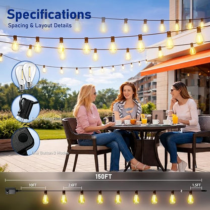 150FT LED Outdoor String Lights - Image 7