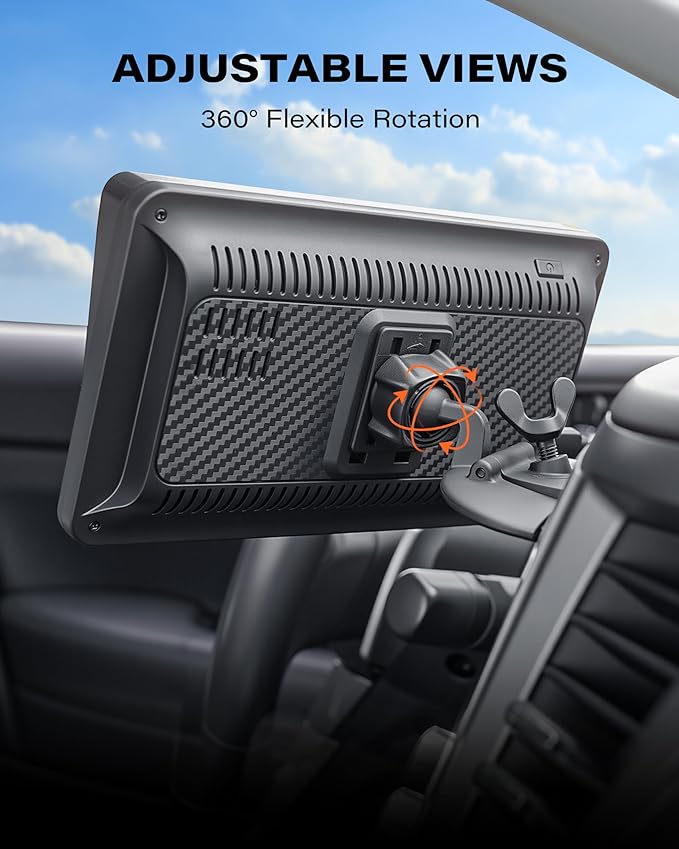 1Zero CD Slot Mount for CarPlay Screen, 360° Rotation Tool-Free Installation - Image 4