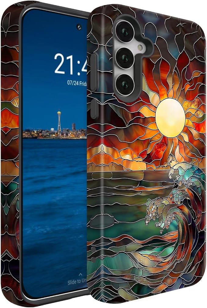 Compatible for Samsung Galaxy A37 5G Case, Dual Layer Heavy Duty 2 in 1 by BSMOSPER