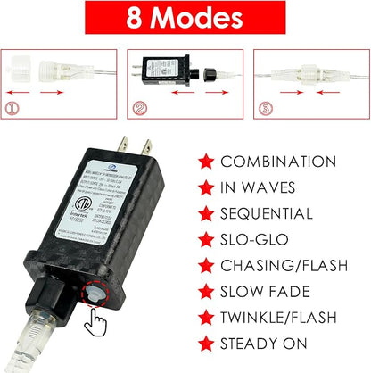 KAQ Connectable 240LED Red String Lights Outdoor/Indoor, Extendable Plug in - Image 8