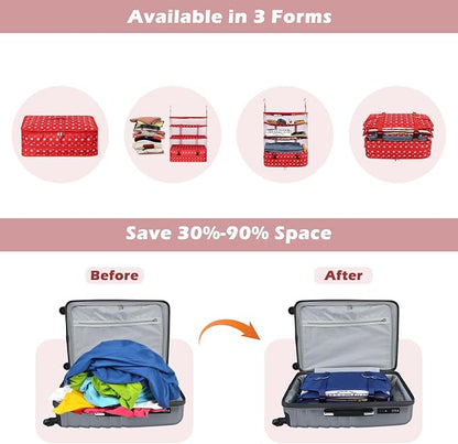 Surblue Hanging Closet Storage Bag Collapsible 3-Shelf Washable Oxford Fabric - Image 3