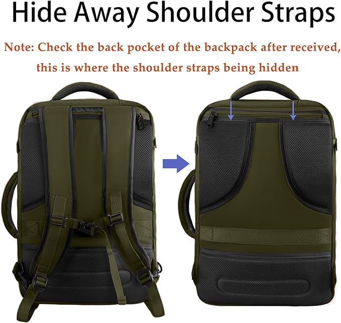 MATEIN Mens Backpack for Travel, Extra Large Expandable Carry on Backpack - Image 4