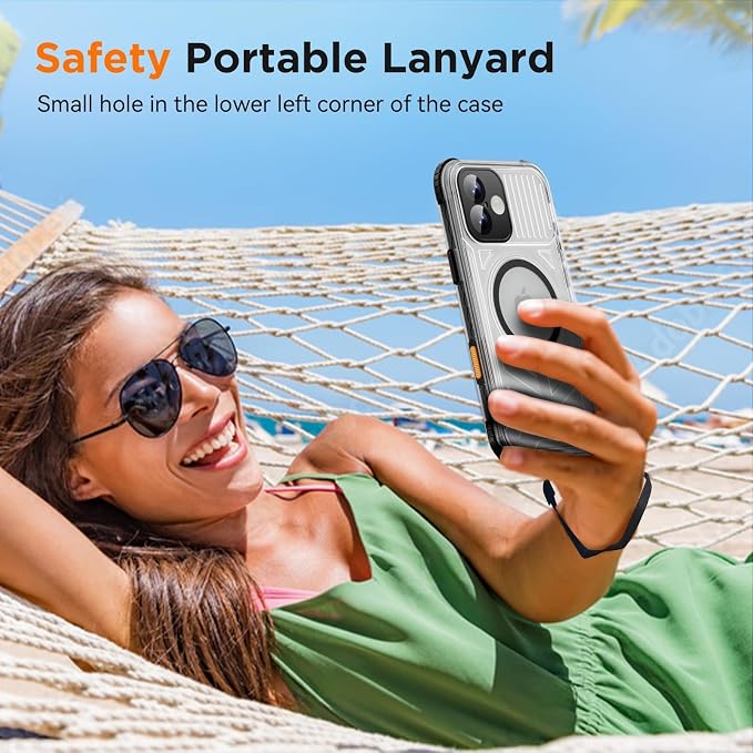 WIFORT for iPhone 16 Plus Waterproof Case, Fit for Magsafe Full Body Magnetic - Image 7