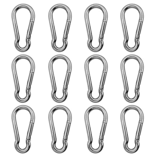 304 Stainless Steel Carabiners -2 inch Heavy Duty, Durable & Rust-Free Clips by Outmate