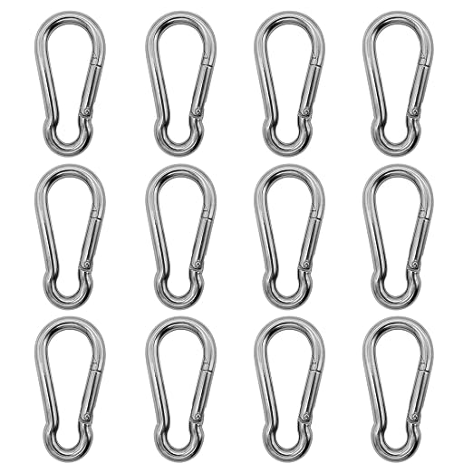 304 Stainless Steel Carabiners -1.57 inch Heavy Duty, Durable & Rust-Free Clips by Outmate