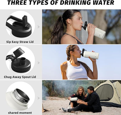 32oz Insulated Water Bottle, BPA Free&Leak Proof, Stainless Steel Water Flask - Image 3