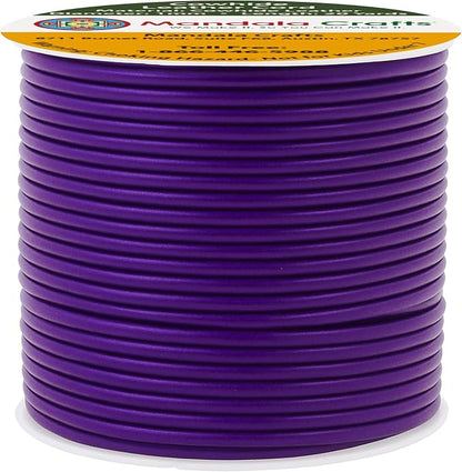Mandala Crafts Round Genuine Purple Leather Cord - Image 2