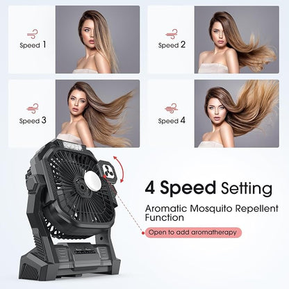 ONLYNEW Portable Fan Rechargeable, 20000mAh Cordless Battery Powered Fan - Image 4