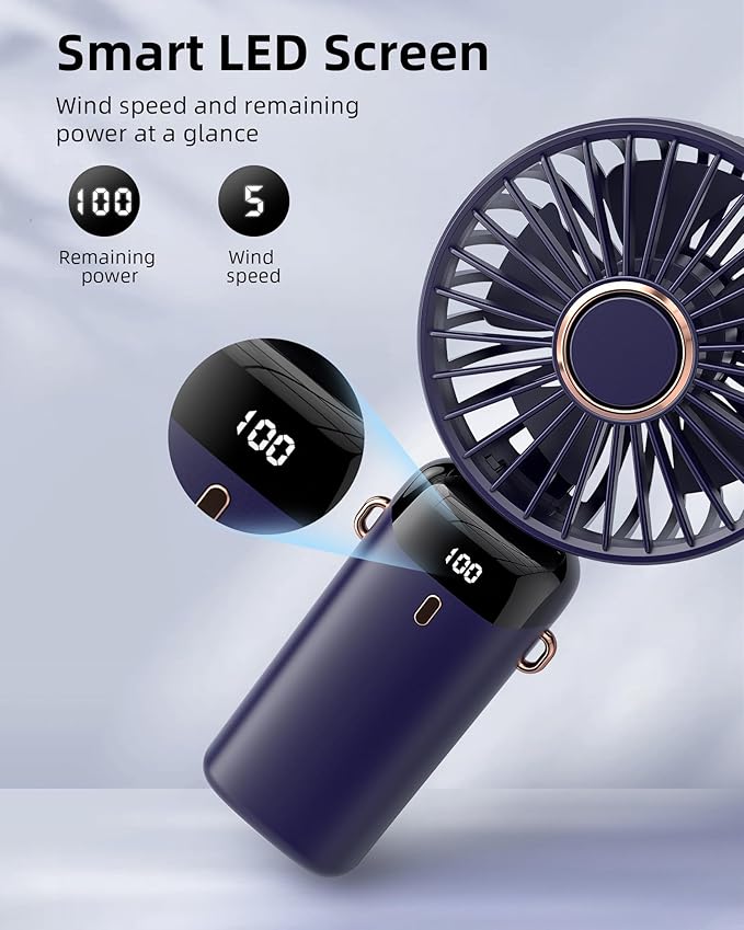 Koonie Portable Handheld Fan, Battery Operated Fan - Image 4