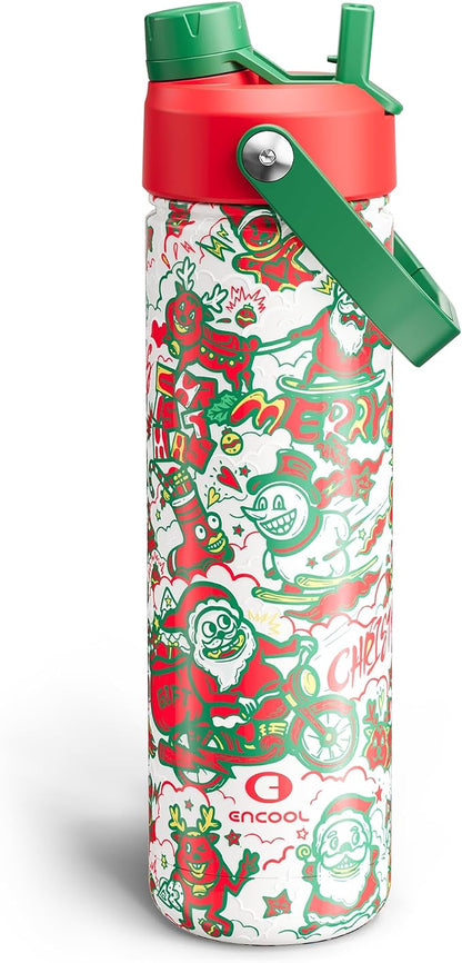 ENCOOL Christmas Insulated Water Bottle - Image 9
