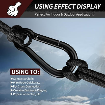 Spring Snap Hooks, Heavy Duty Rope Connector, Quick Link Carabiners Spring Snap - Image 5