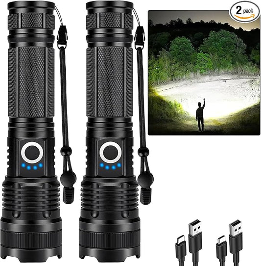 Rechargeable 99, 000 High Lumens Flashlight by ALSTU