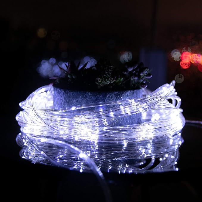 Solar Rope String Lights Outdoor 72Ft 200 Led Waterproof Solar Powered Fairy - Image 7