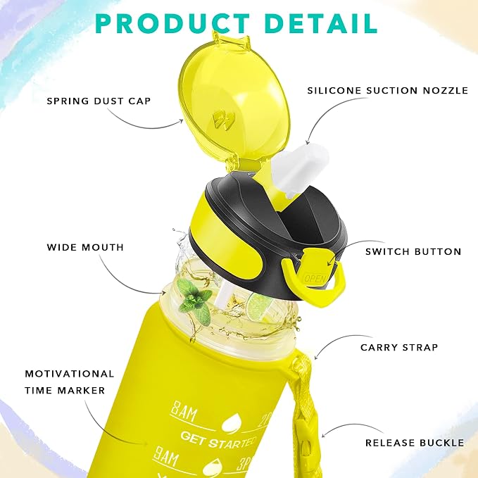 Enerbone 32 oz Drinking Water Bottle - Image 3