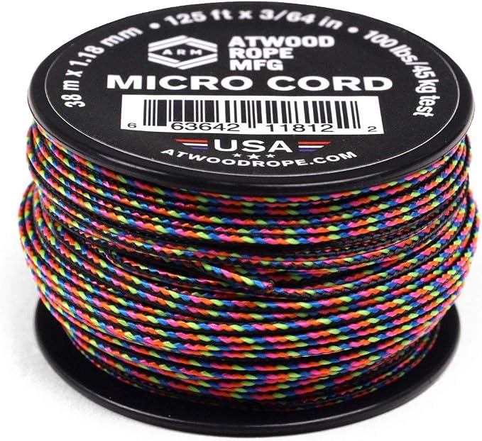 Atwood Rope MFG Micro Utility Cord 1.18mm X 125ft Reusable Spool | Tactical by AtwoodRopeMFG