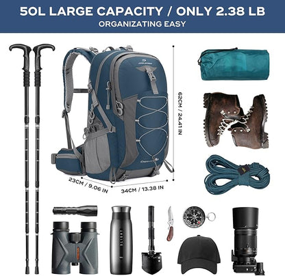 Maelstrom Hiking Backpack, Camping Backpack, 50L Waterproof Hiking Daypack - Image 2