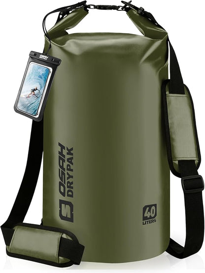 Waterproof Dry Bag, 5L/10L/20L/30L/40L Roll Top Lightweight Storage Backpack by OSAHDRYPAK