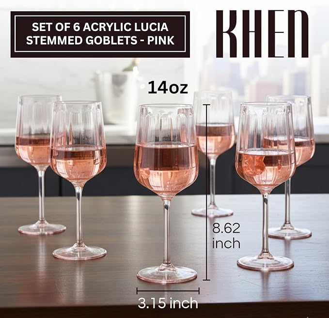 Khen Acrylic Lucia Stemmed Goblets - Image 2