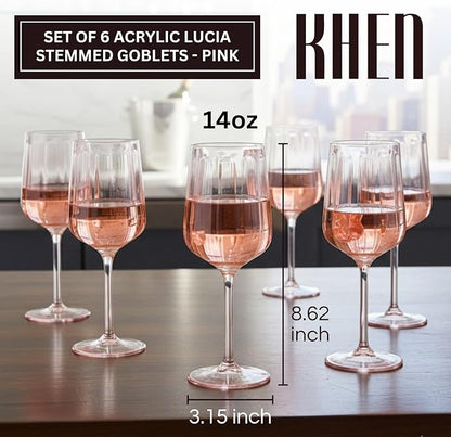 Khen Acrylic Lucia Stemmed Goblets - Image 2