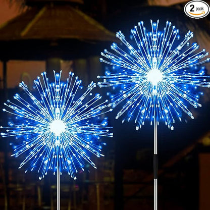 JJGoo Solar Firework Lights, 2 Pack 180 LEDs 2 Lighting Modes Solar Lights by JJGoo