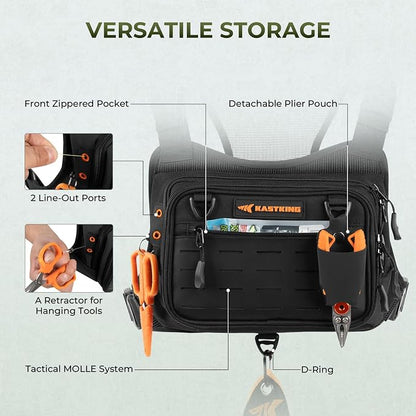 KastKing Bait Boss Water-Resistant Fishing Chest Pack - Image 3