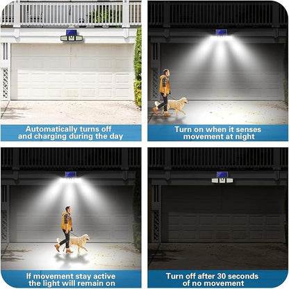 AmeriTop Solar Lights Outdoor, 2 Pack 128 High Brightness LED Cordless Solar - Image 6