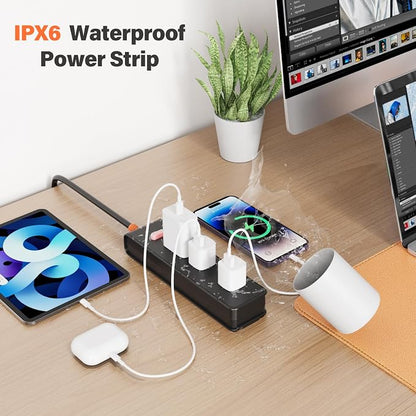 Outdoor Power Strip Weatherproof, IPX6 Waterproof Surge Protector - Image 2