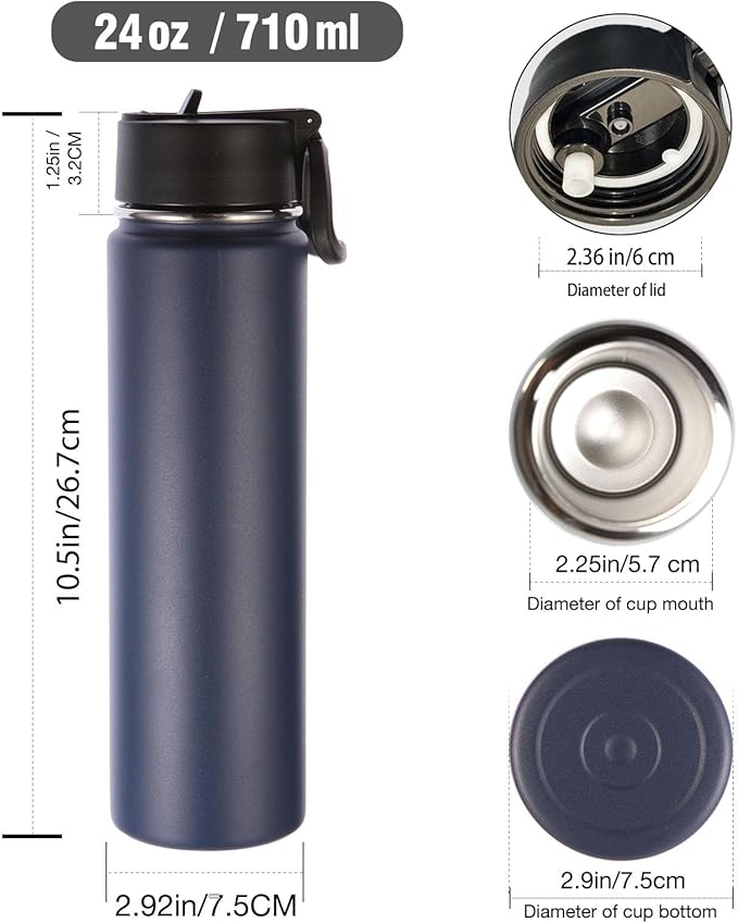 Volhoply 24 Ounce Insulated Water Bottle - Image 2