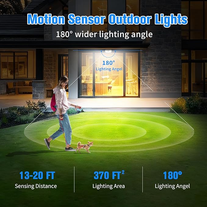Aootek Solar Lights Outdoor 182 LEDs 2500Lm Solar Motion Sensor Lights IP65 - Image 6